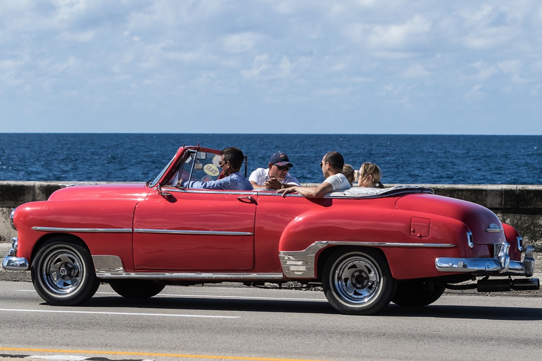 Havana Experiential Day 1 red convertible
